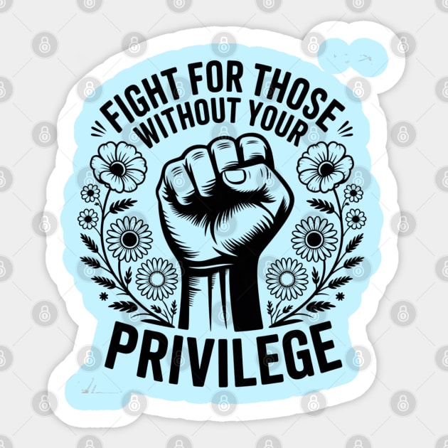 White-Privilege Sticker by Creatifly Graphic Tees